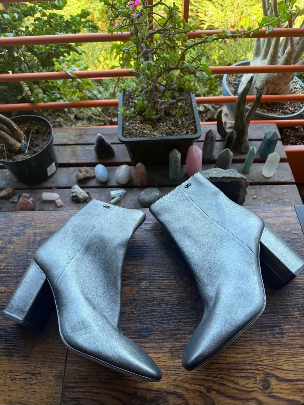Michael Kors Silver Metallic Perla Flex Ankle Heeled Boot